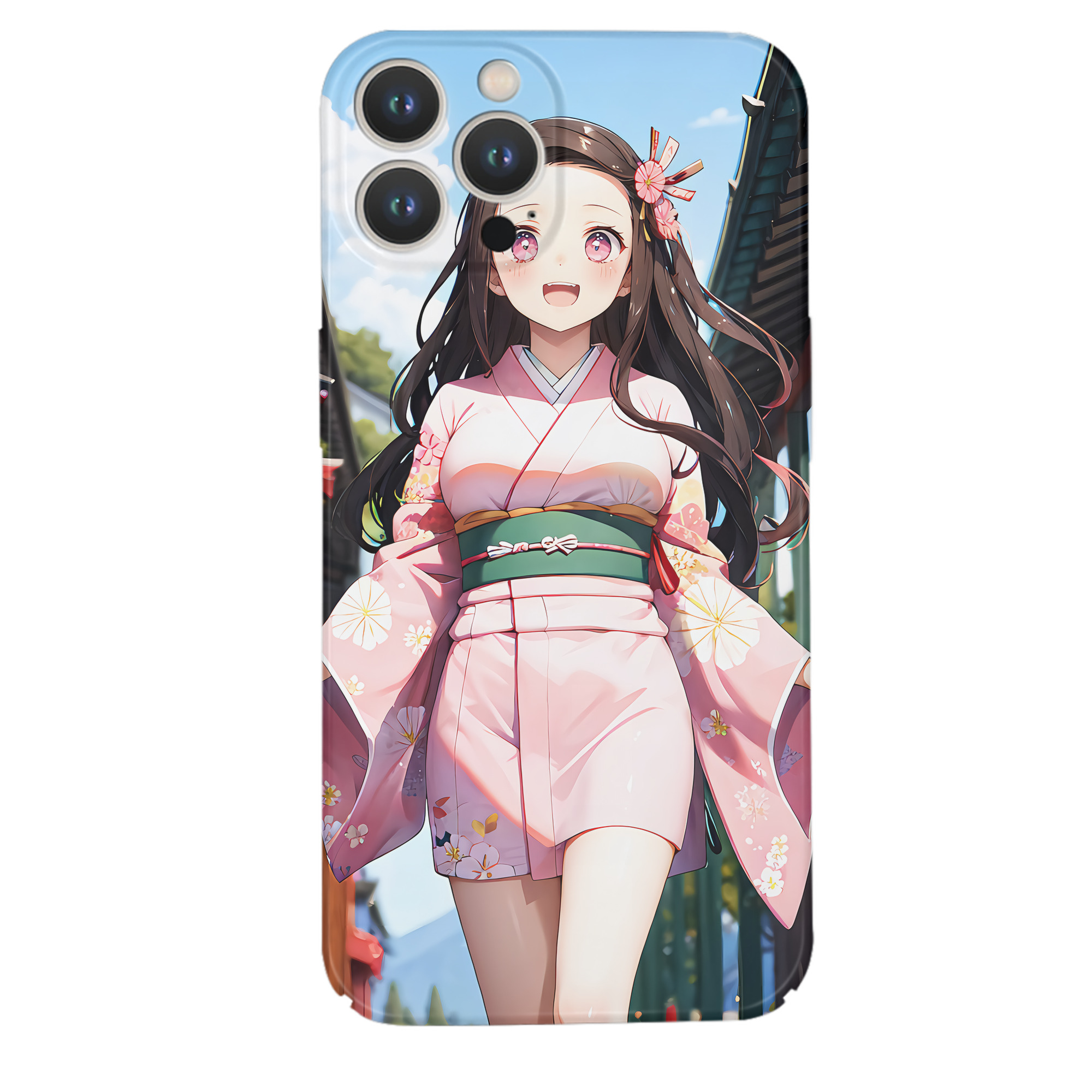 （画像用） 鬼滅の刃（きめつのやいば）竈門 禰󠄀豆子／かまど ねずこ Kamado Nezuko 【iPhone 14シリーズ対応】ハードケース